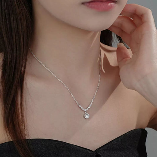 Aria Zircon Pendant Necklace, brilliant-cut zircon pendant by Curia Pieces