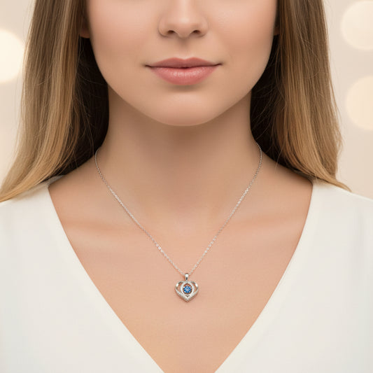 Rosalind Heart Pendant Necklace – Sterling Silver jewelry by Curia Pieces, view 2