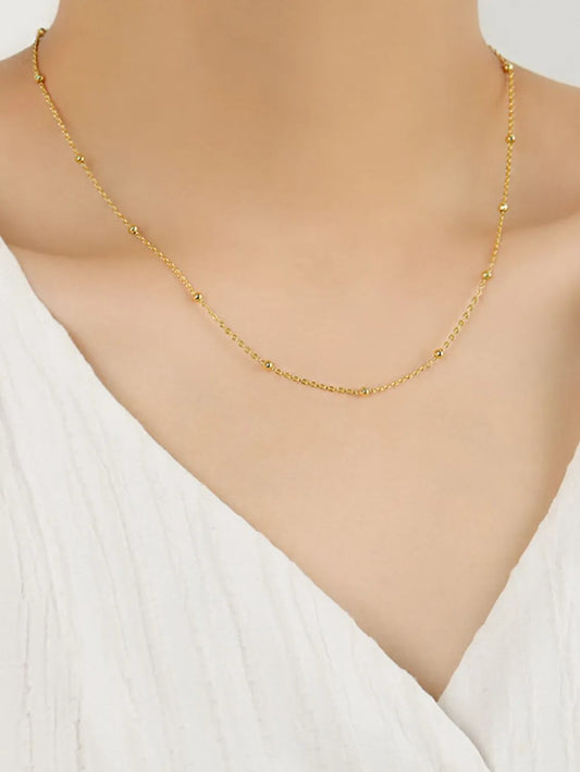 Luna Beaded Chain Necklace, beaded chain necklace by Curia Pieces