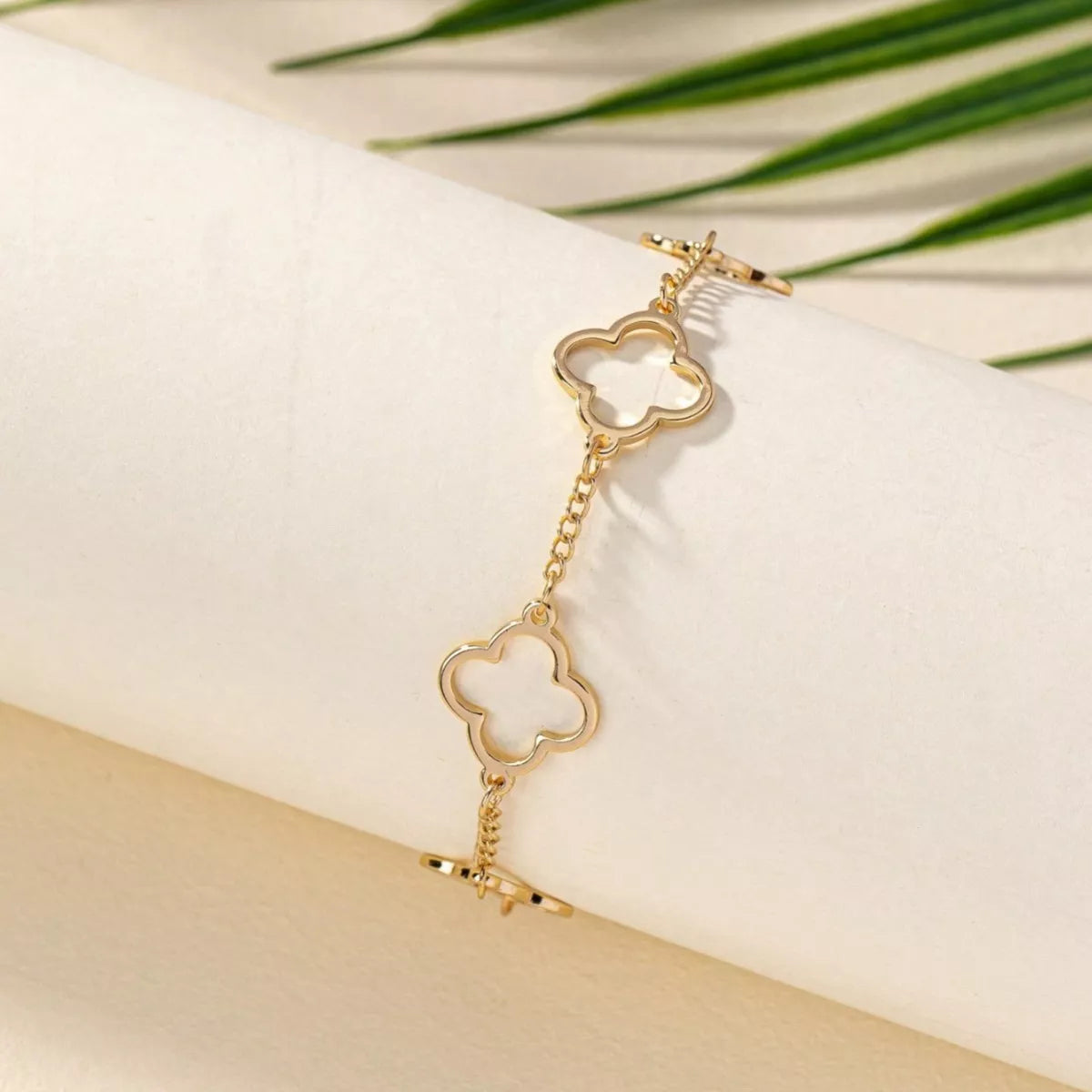 Larkspur Clover Bracelet – 18K Gold-Plated jewelry by Curia Pieces, view 3