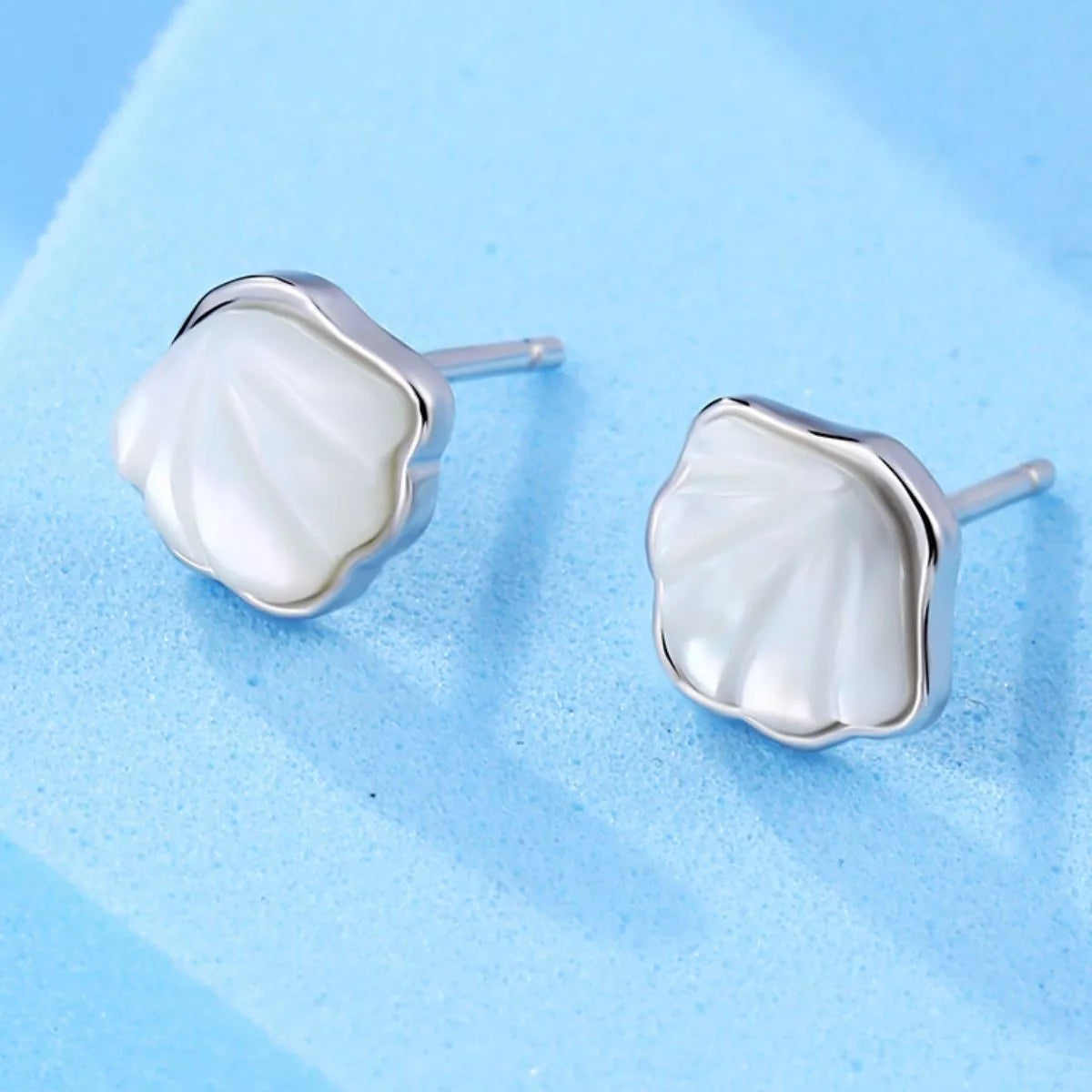 Marina Shell Stud Earrings, shell stud earrings by Curia Pieces