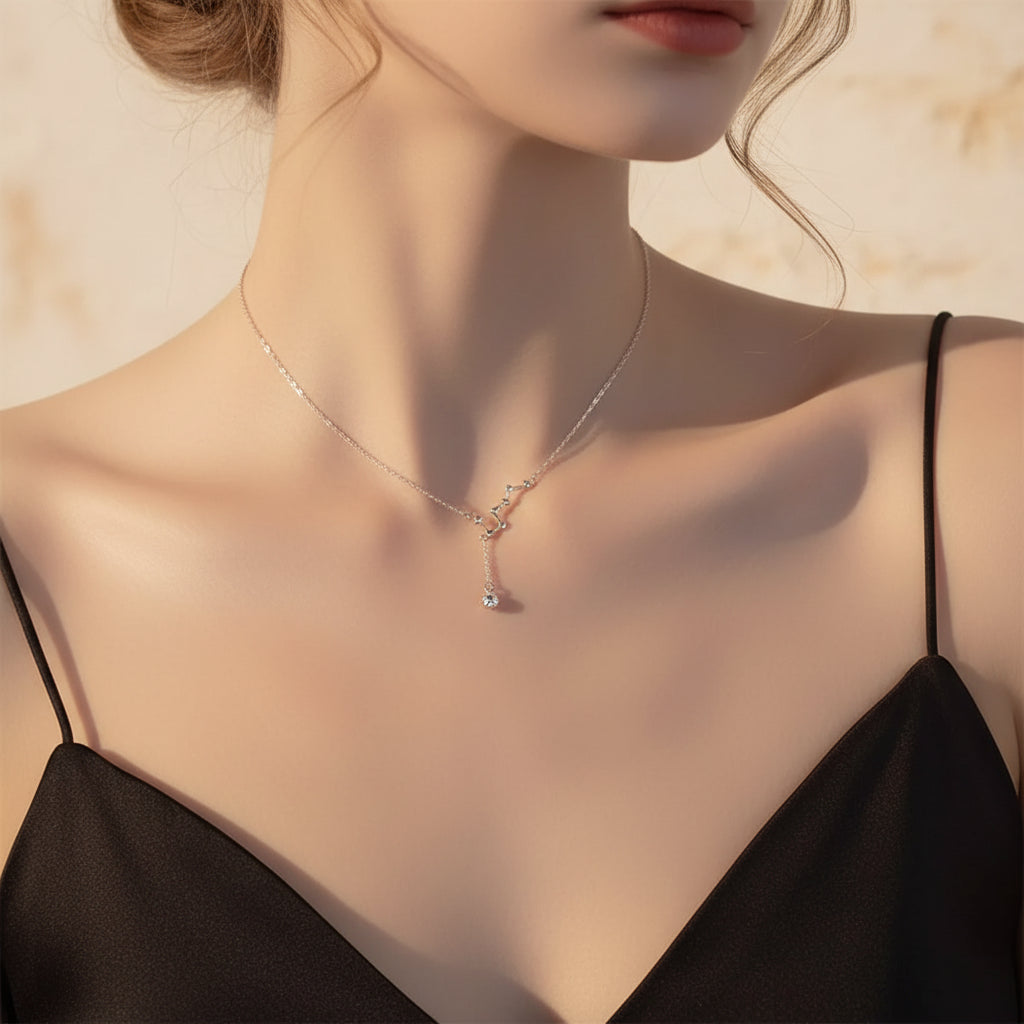 Celestine Star Necklace – Sterling Silver jewelry by Curia Pieces, view 2