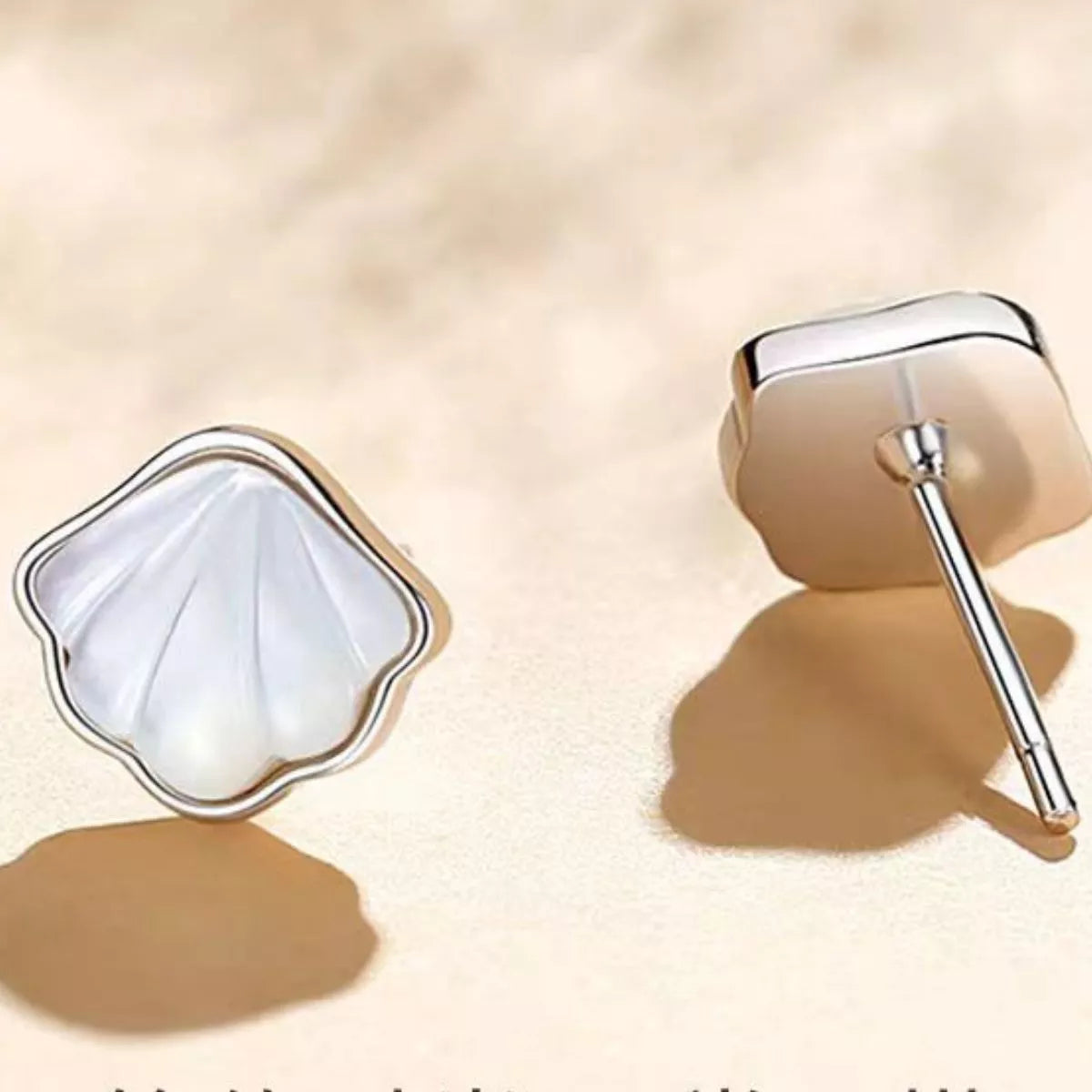 Marina Shell Stud Earrings, shell stud earrings by Curia Pieces