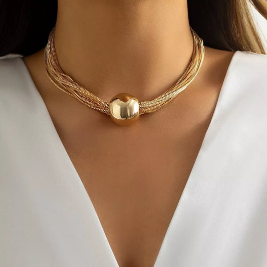 Seren Layered Chain Necklace – 18K Gold-Plated jewelry by Curia Pieces