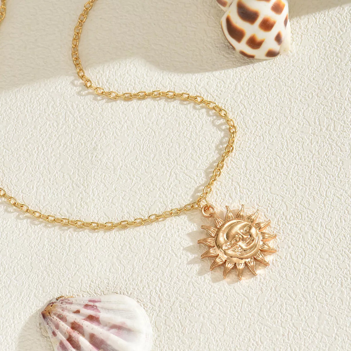 Zinnia Sunburst Pendant Necklace – 18K Gold-Plated jewelry by Curia Pieces, view 4