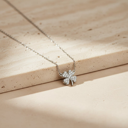 Briar Clover Pendant Necklace – Sterling Silver jewelry by Curia Pieces, view 2