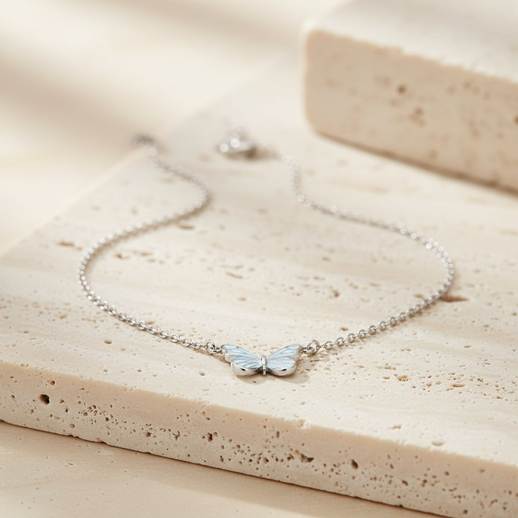 Ines Butterfly Necklace – Sterling Silver jewelry by Curia Pieces, view 3