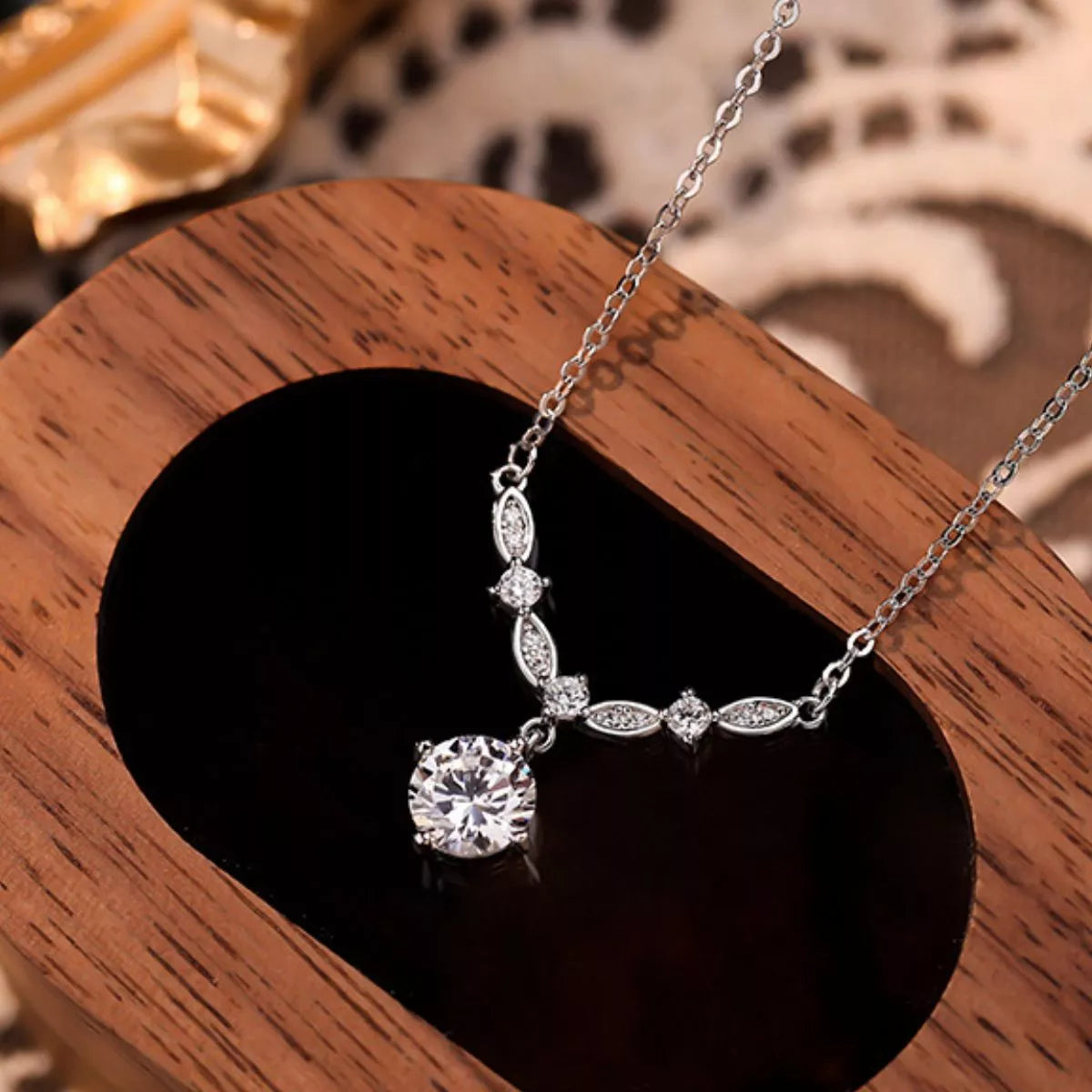 Aria Zircon Pendant Necklace, brilliant-cut zircon pendant by Curia Pieces
