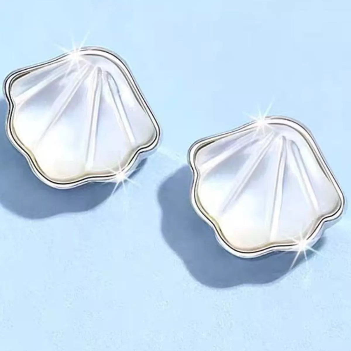 Marina Shell Stud Earrings, shell stud earrings by Curia Pieces