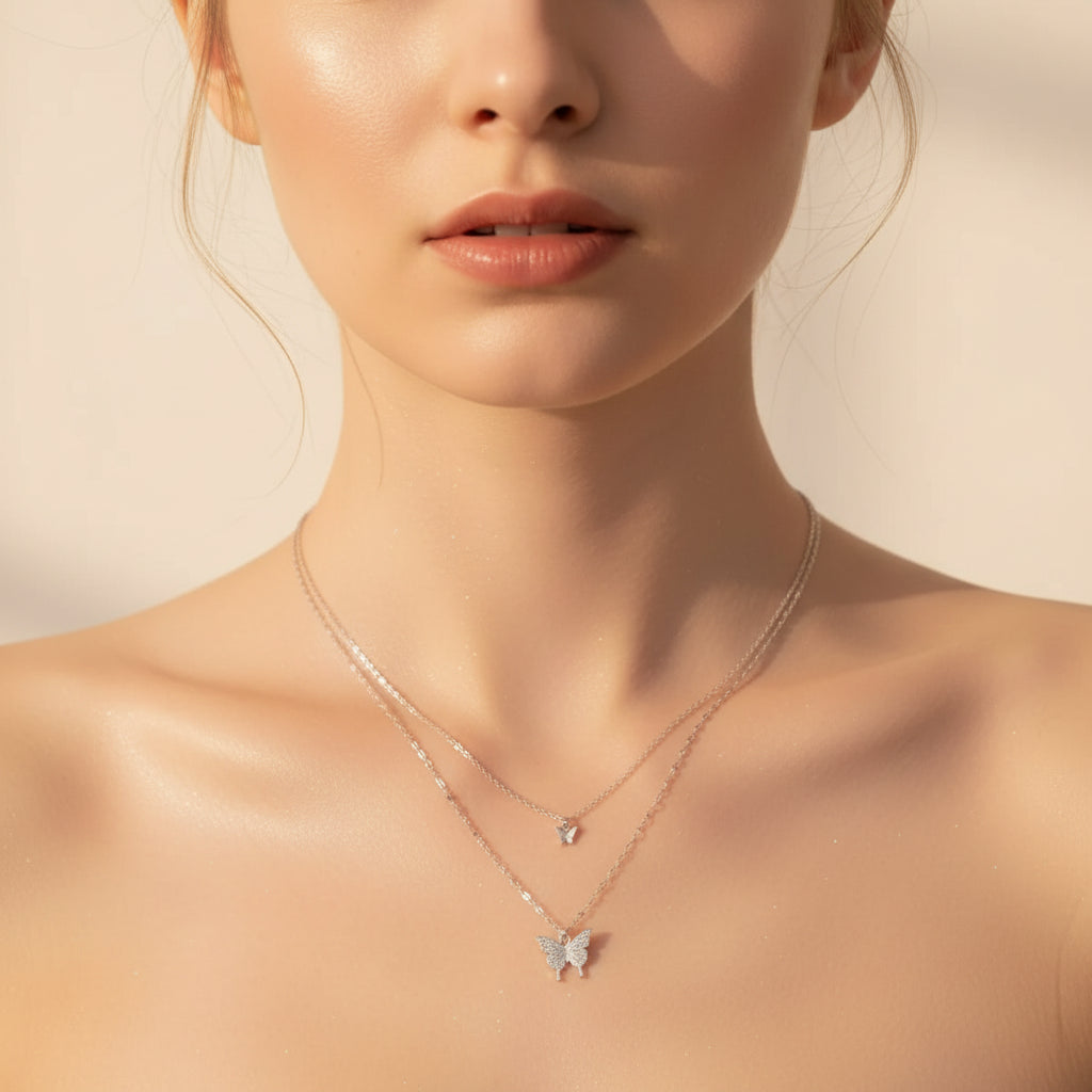 Winsome Butterfly Necklace – 18K Gold-Plated jewelry by Curia Pieces, view 4