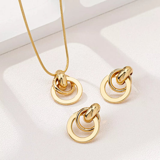 Marisol Earring & Necklace Set – 18K Gold-Plated jewelry by Curia Pieces