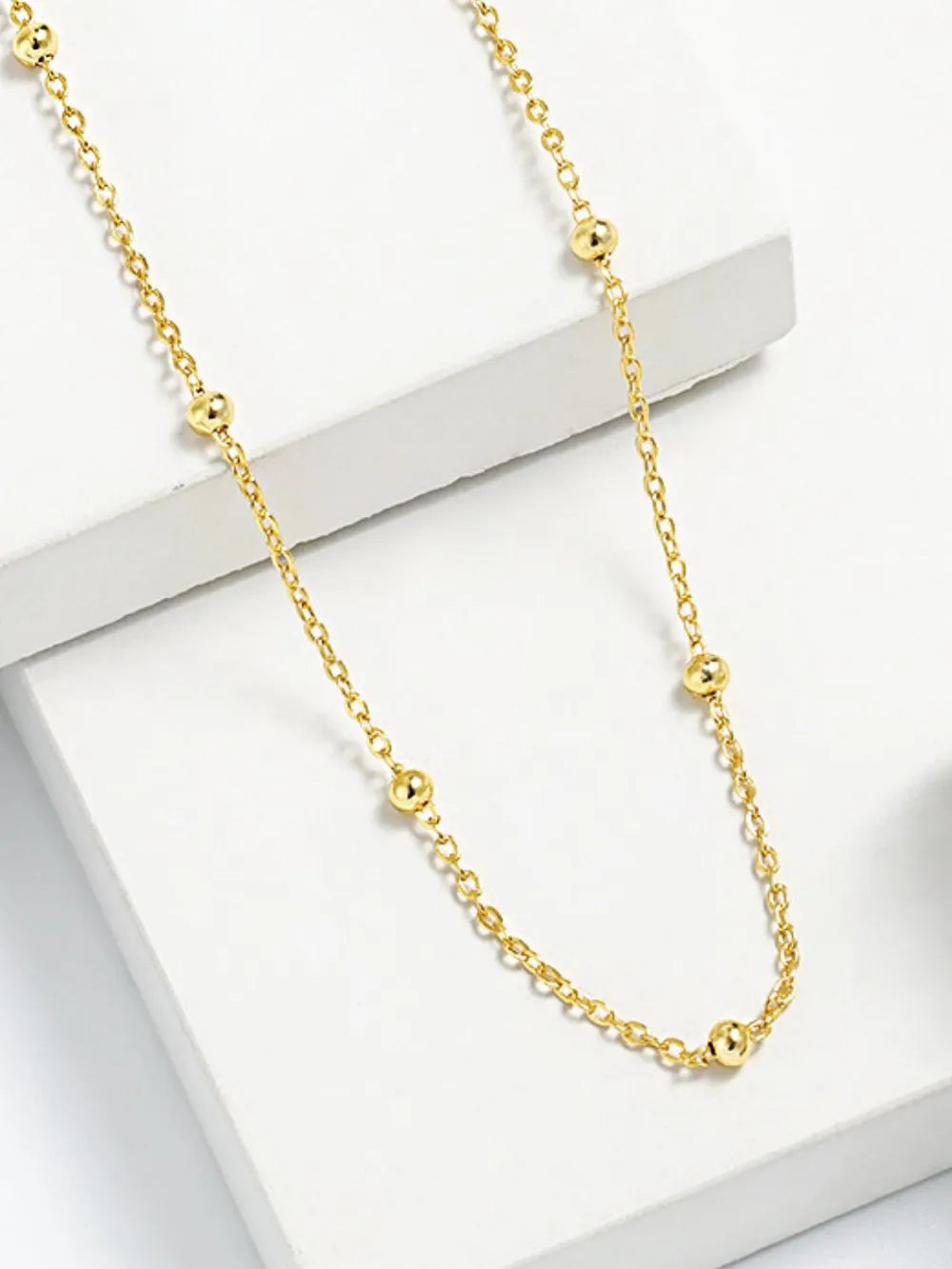 Luna Beaded Chain Necklace, beaded chain necklace by Curia Pieces