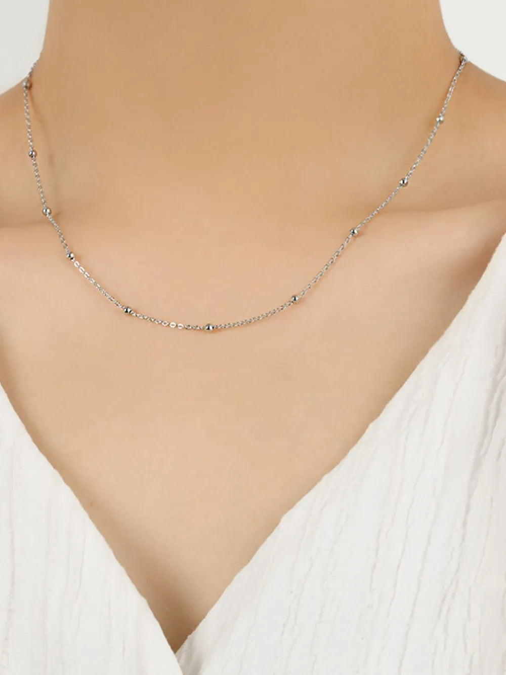Luna Beaded Chain Necklace, beaded chain necklace by Curia Pieces
