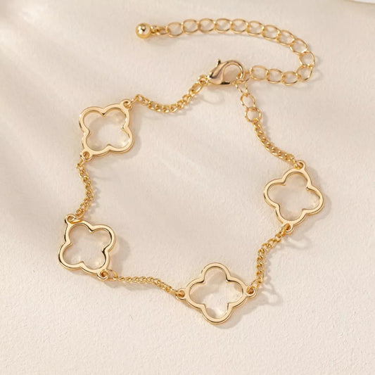 Larkspur Clover Bracelet – 18K Gold-Plated jewelry by Curia Pieces