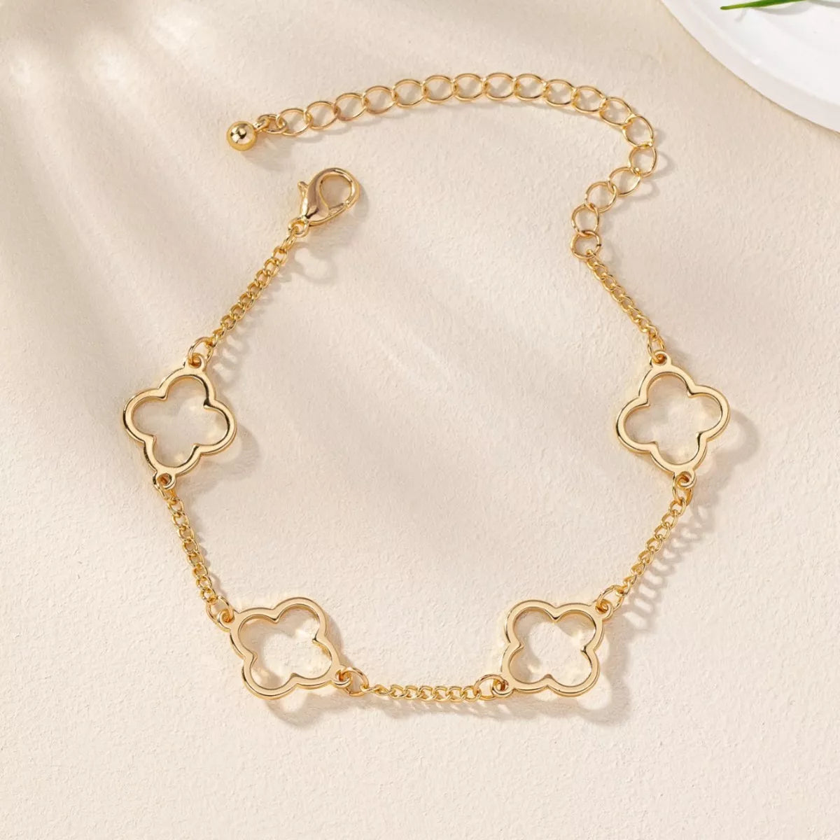 Larkspur Clover Bracelet – 18K Gold-Plated jewelry by Curia Pieces, view 4