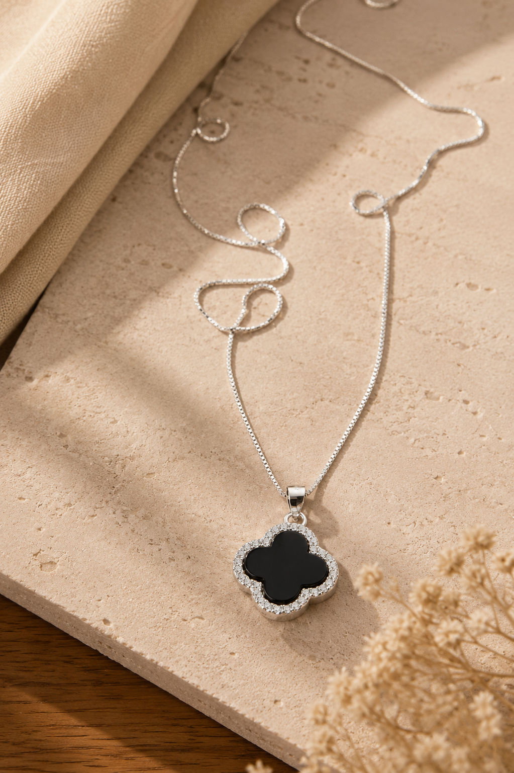 Fortuna Clover Pendant Necklace – Sterling Silver jewelry by Curia Pieces
