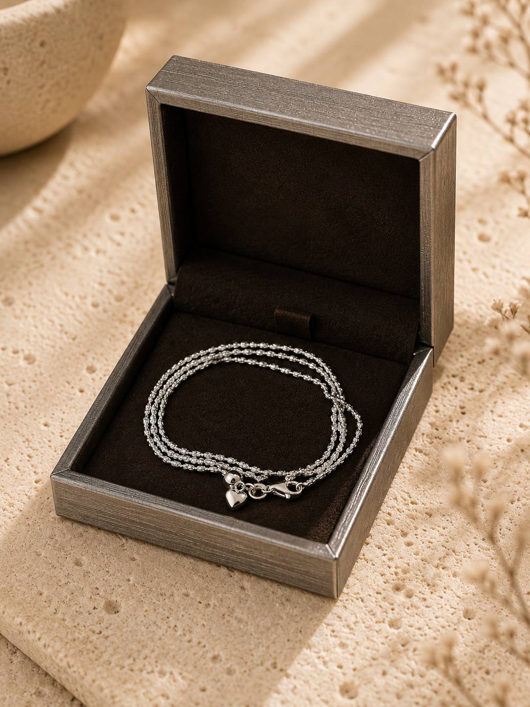 Adore Heart Pendant Necklace – Sterling Silver jewelry by Curia Pieces, view 4