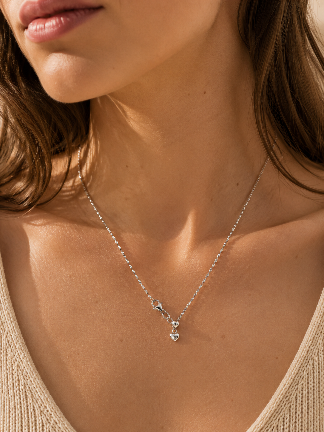 Adore Heart Pendant Necklace – Sterling Silver jewelry by Curia Pieces, view 2