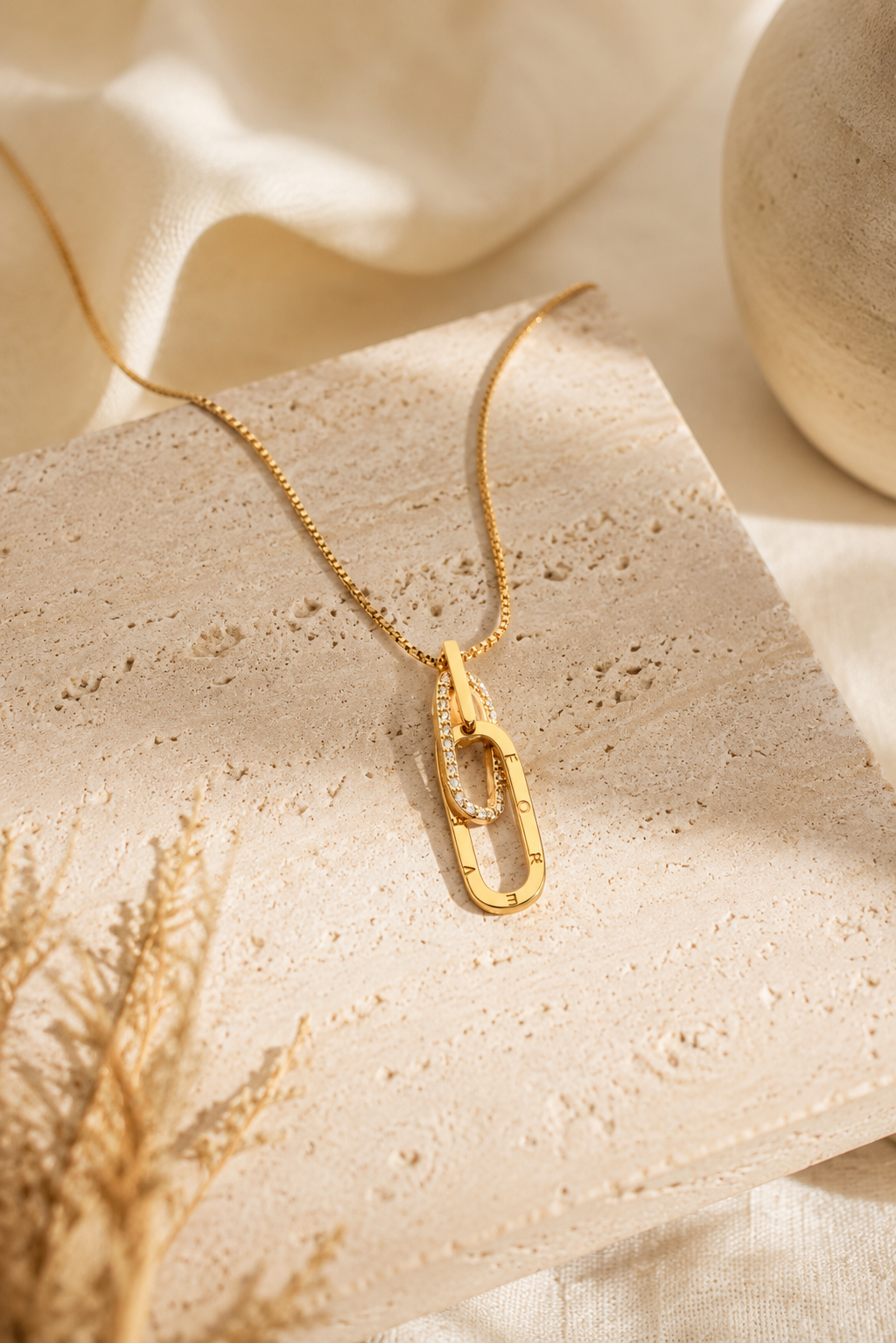 Halo Zircon Pendant Necklace – Sterling Silver jewelry by Curia Pieces