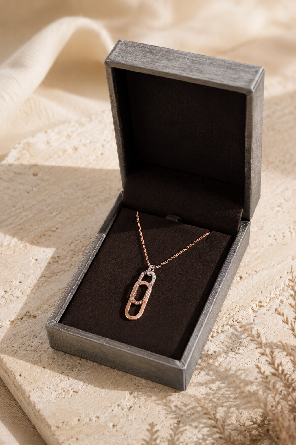 Halo Zircon Pendant Necklace – Sterling Silver jewelry by Curia Pieces, view 5
