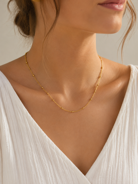 Luna Beaded Chain Necklace