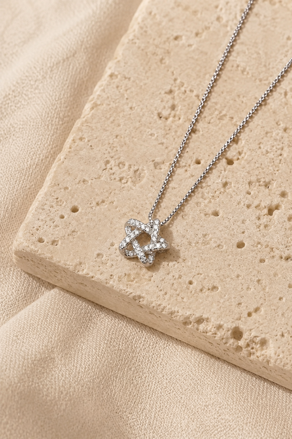 Selene Zircon Star Necklace – Sterling Silver jewelry by Curia Pieces