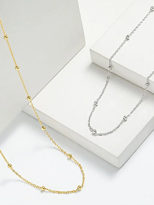 Luna Beaded Chain Necklace, beaded chain necklace by Curia Pieces