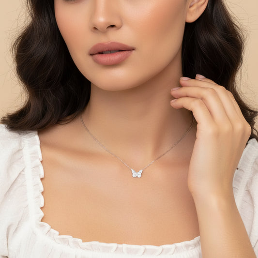 Ines Butterfly Necklace – Sterling Silver jewelry by Curia Pieces, view 2