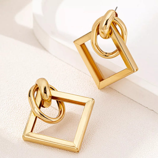 Cressida Square Hoop Earrings – 18K Gold-Plated jewelry by Curia Pieces