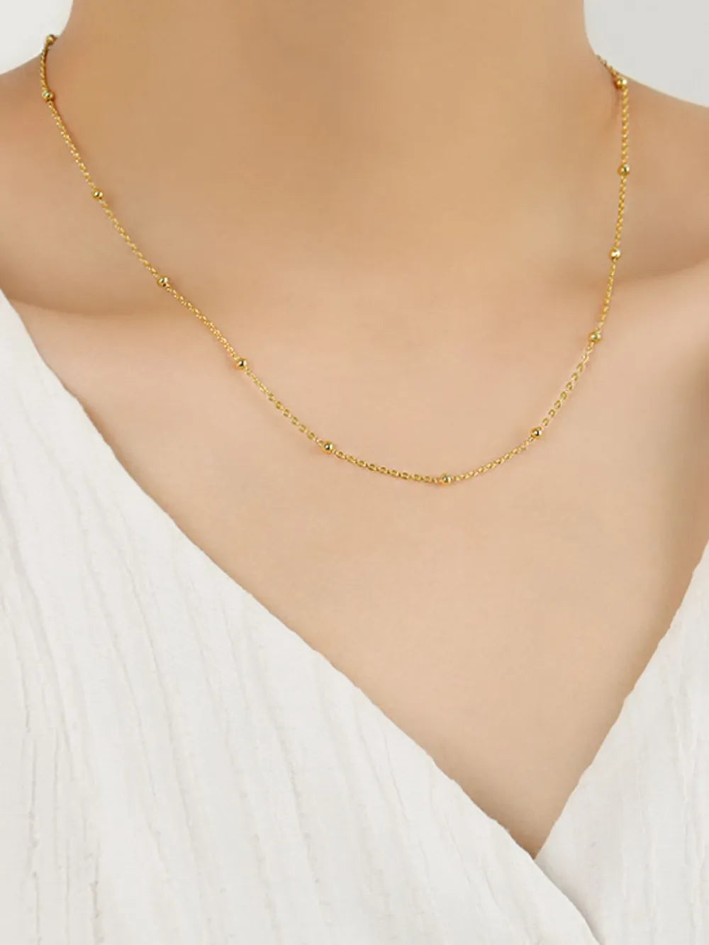 Luna Beaded Chain Necklace, beaded chain necklace by Curia Pieces