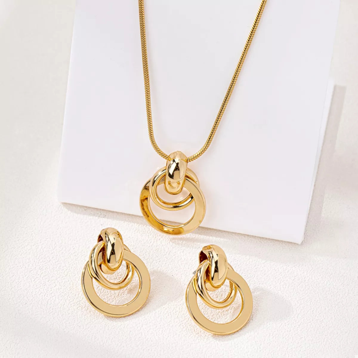 Marisol Earring & Necklace Set – 18K Gold-Plated jewelry by Curia Pieces, view 3