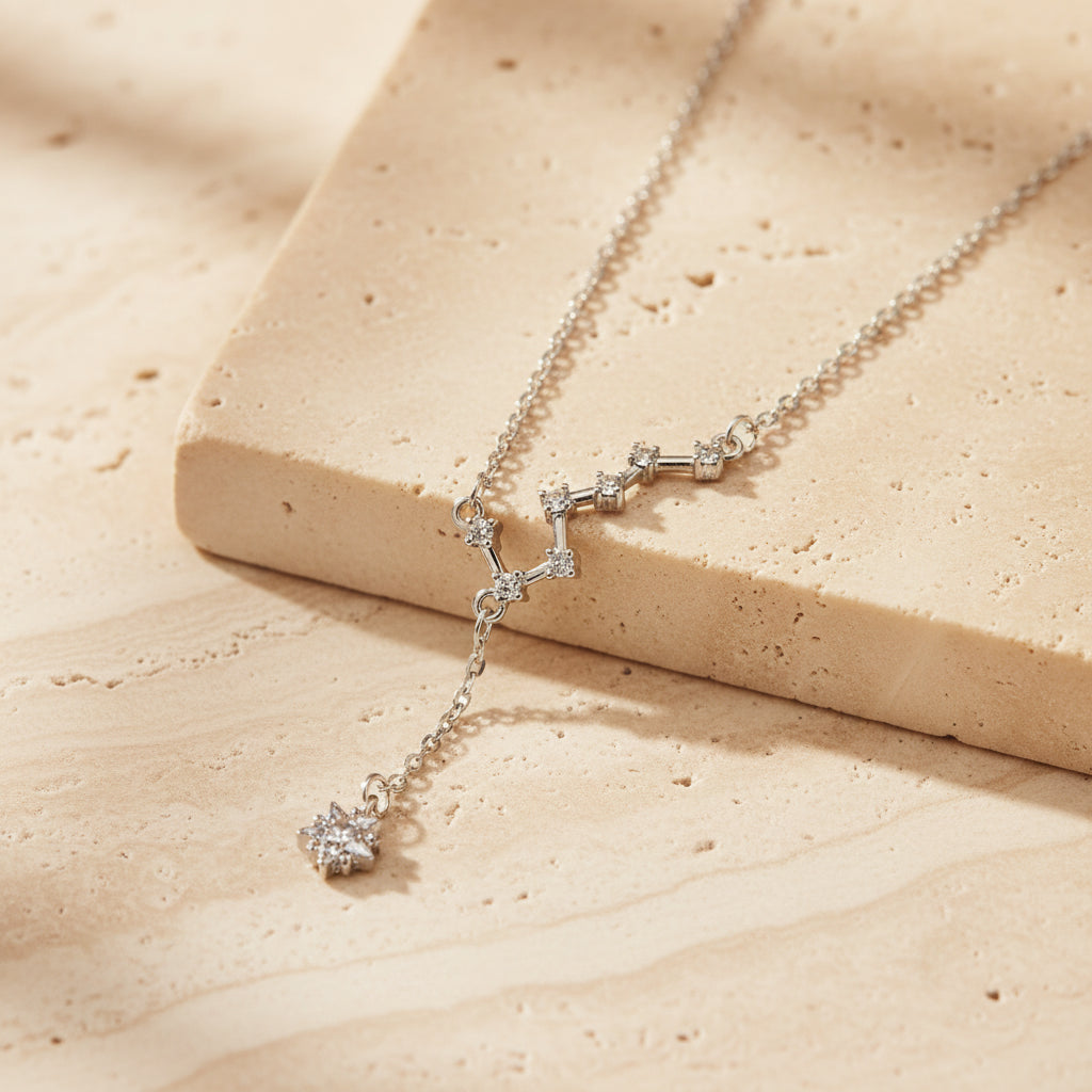 Celestine Star Necklace – Sterling Silver jewelry by Curia Pieces, view 3