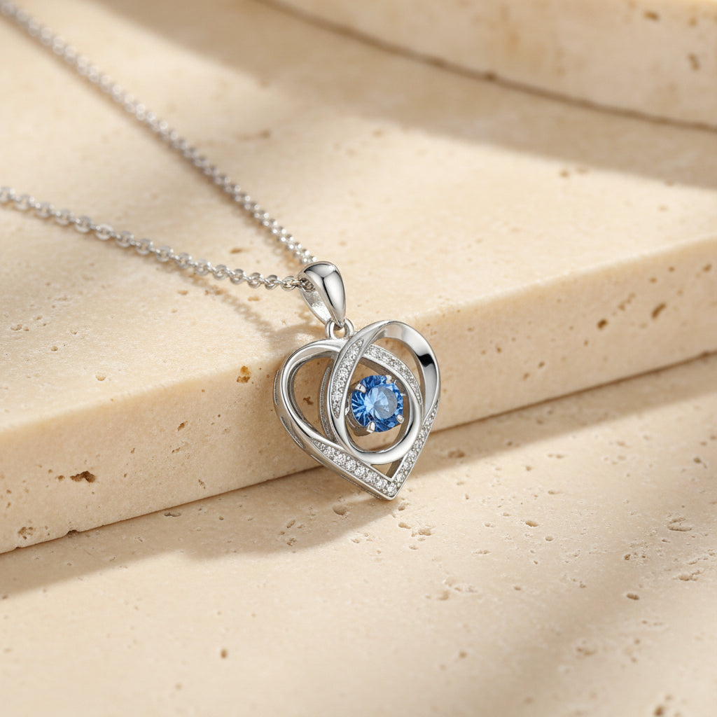 Rosalind Heart Pendant Necklace – Sterling Silver jewelry by Curia Pieces, view 4