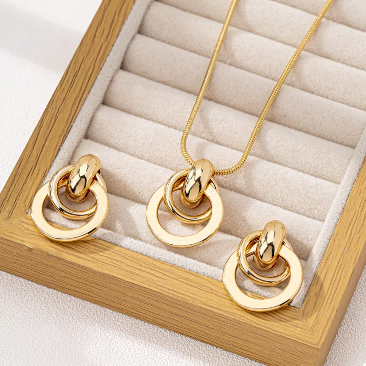 Marisol Earring & Necklace Set – 18K Gold-Plated jewelry by Curia Pieces, view 4